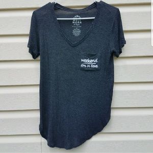 Weekend I'm In Love burnout tee